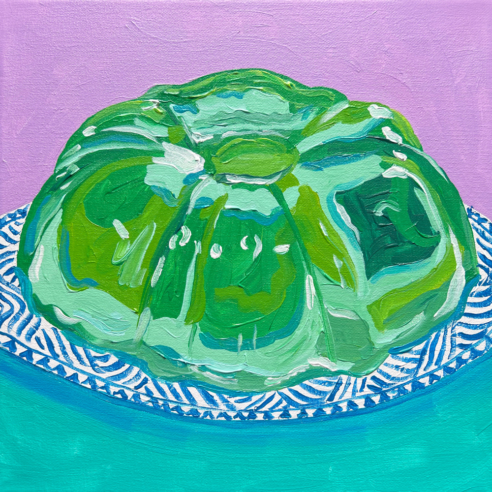 Retro Green Jello by Pauline Wegman | Key and Sea Creative — canvas wall art