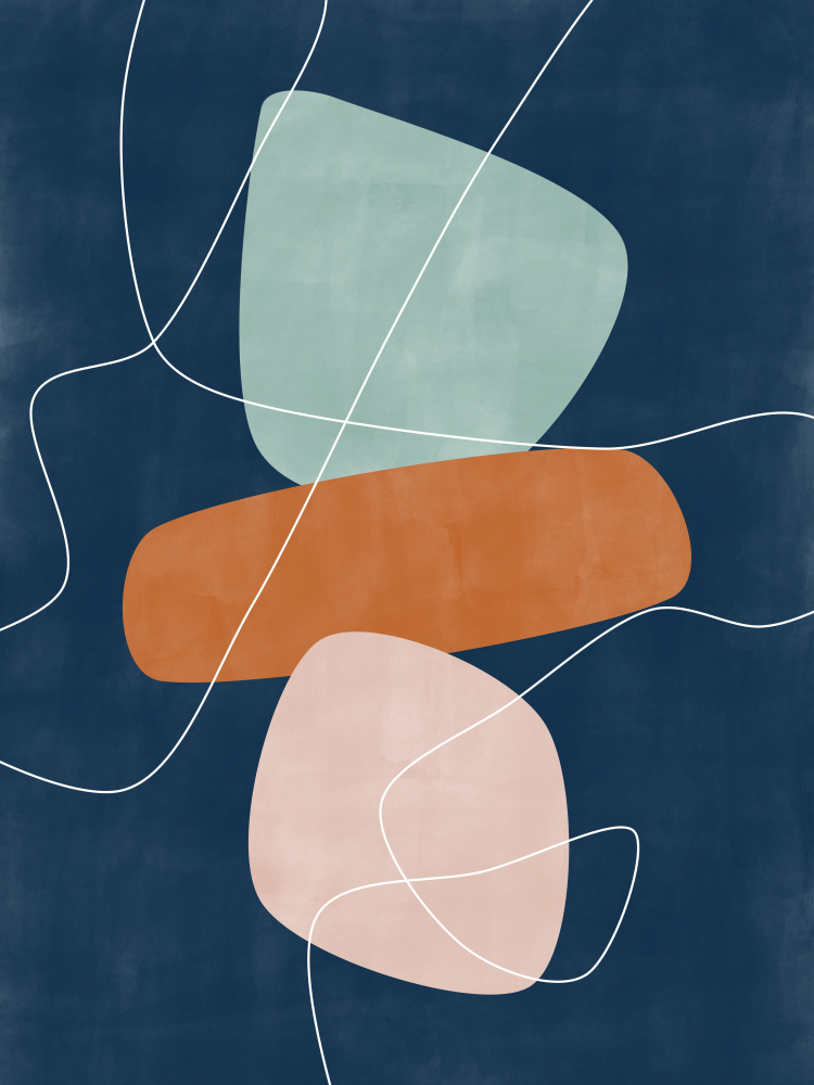 Balanced Organic Shapes by Elena Ristova — canvas wall art