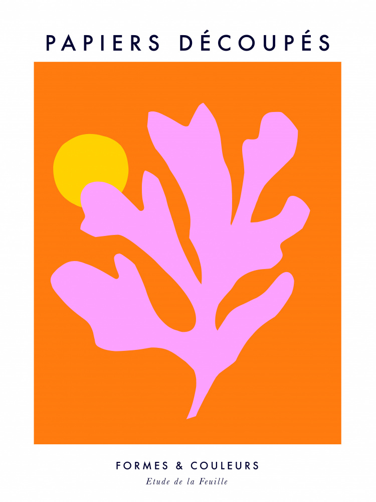 Vibrant Cutout Leaf by Dominique Vari — canvas wall art