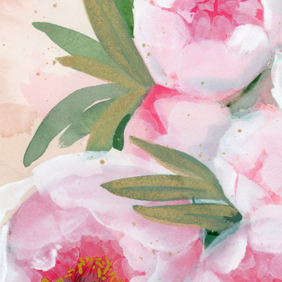 Watercolor Peony Blooms