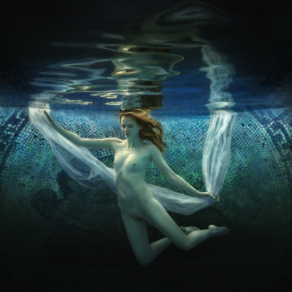 Graceful Underwater Nude by Dmitry Frizel — canvas wall art