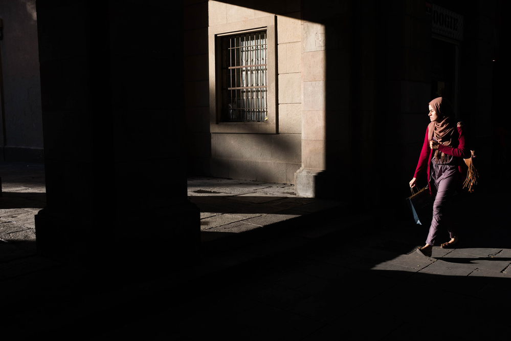 Woman in Archway Light by Ignasi Raventos — canvas wall art