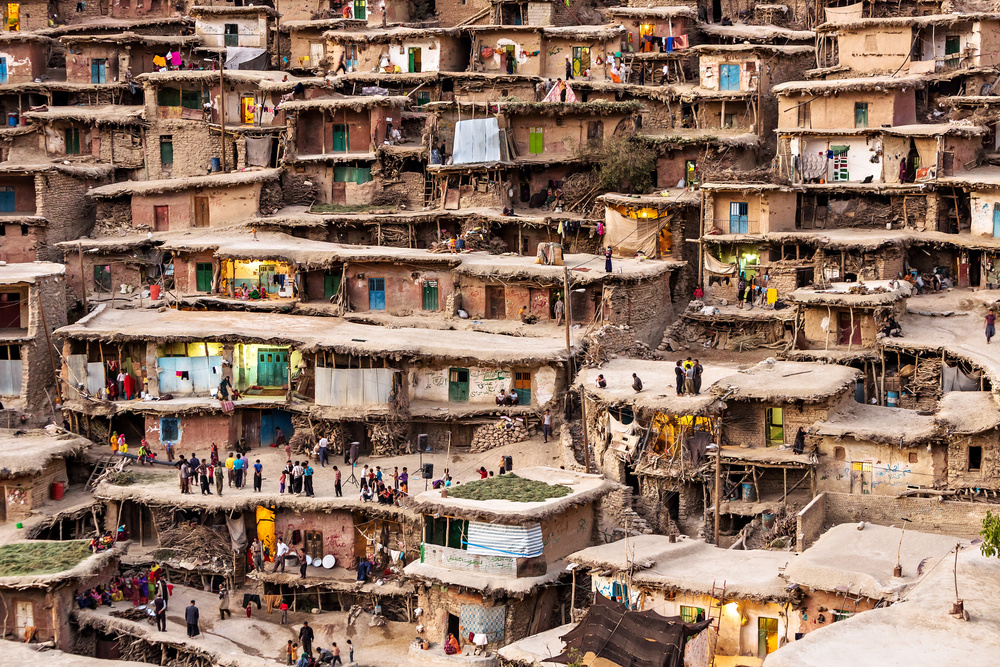 Terraced Mountain Village by Mohammadreza Momeni — canvas wall art