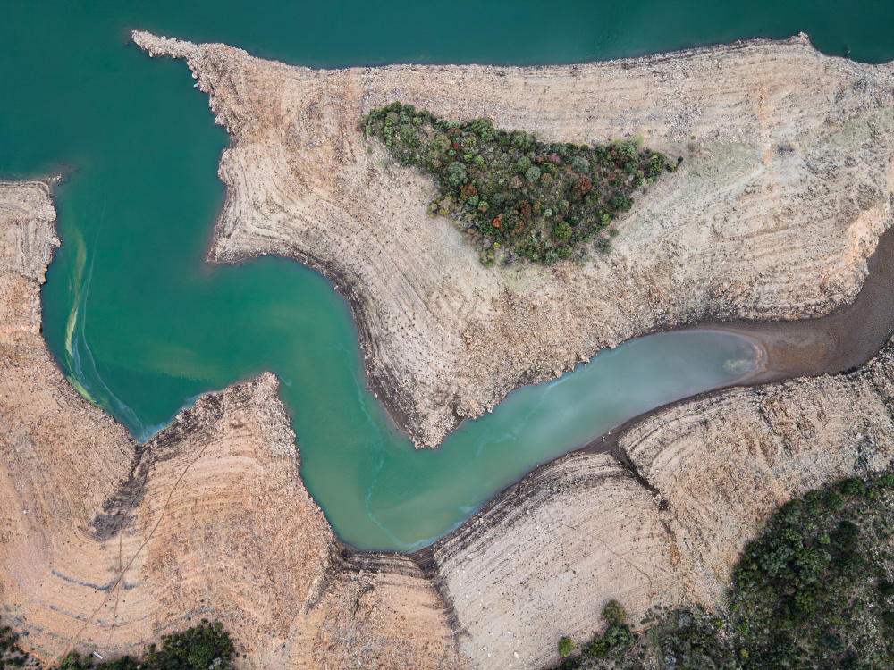 Dry Lake Winding River by Anna Kirchner — canvas wall art