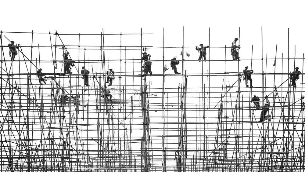 Building Human Structure by Bingo Z — canvas wall art