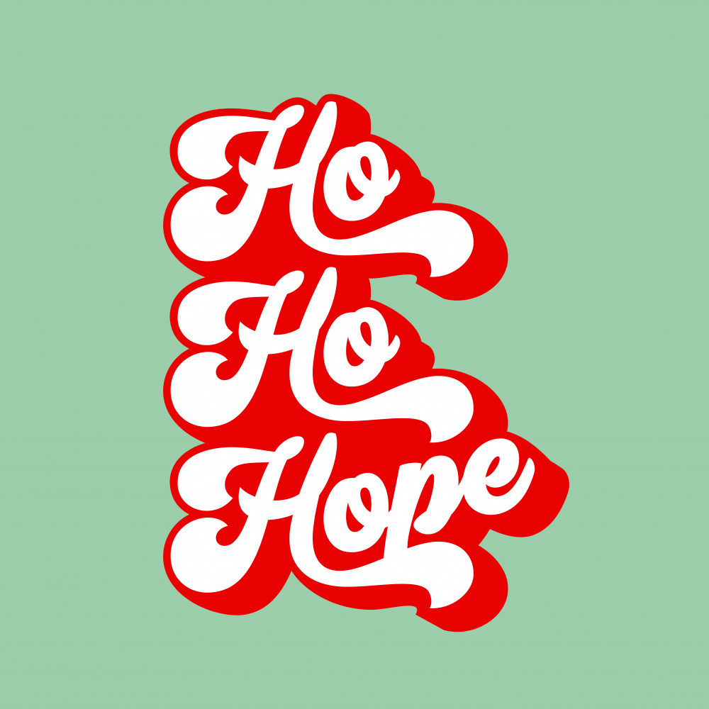 Ho Ho Hope Christmas by Dominique Vari — canvas wall art