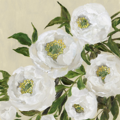 Evadne peonies in beige