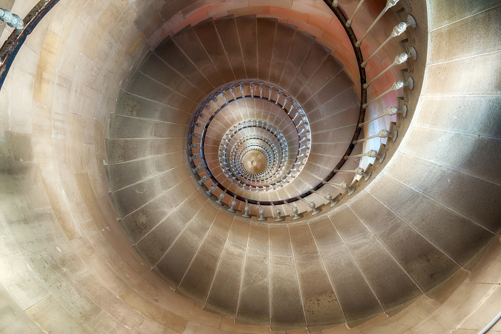 Historic Spiral Staircase by Thomas LENNE — canvas wall art