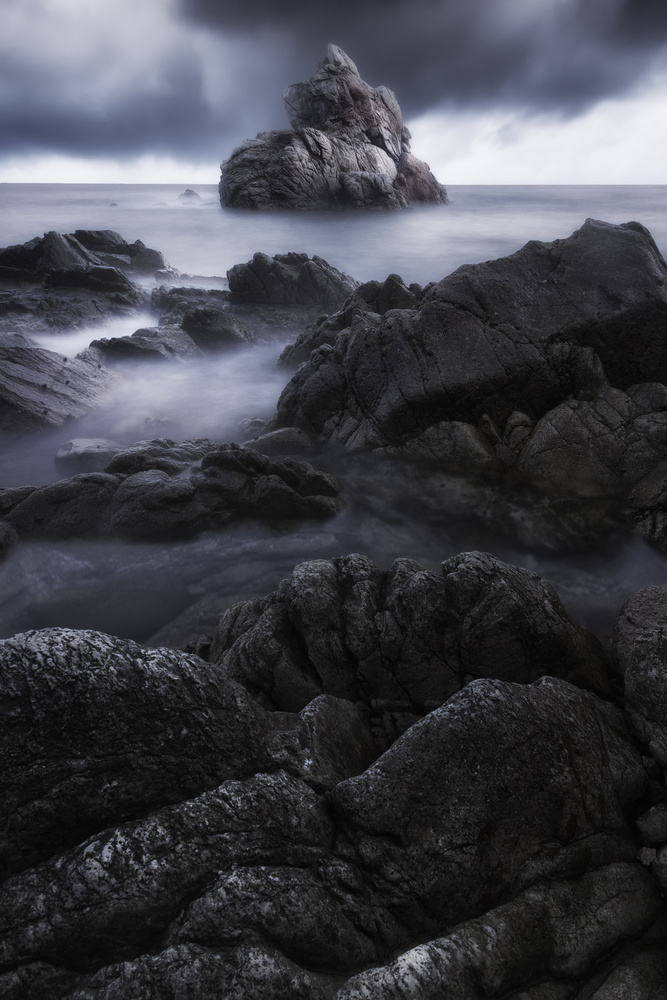 Misty Island Seascape by Anto Camacho — canvas wall art