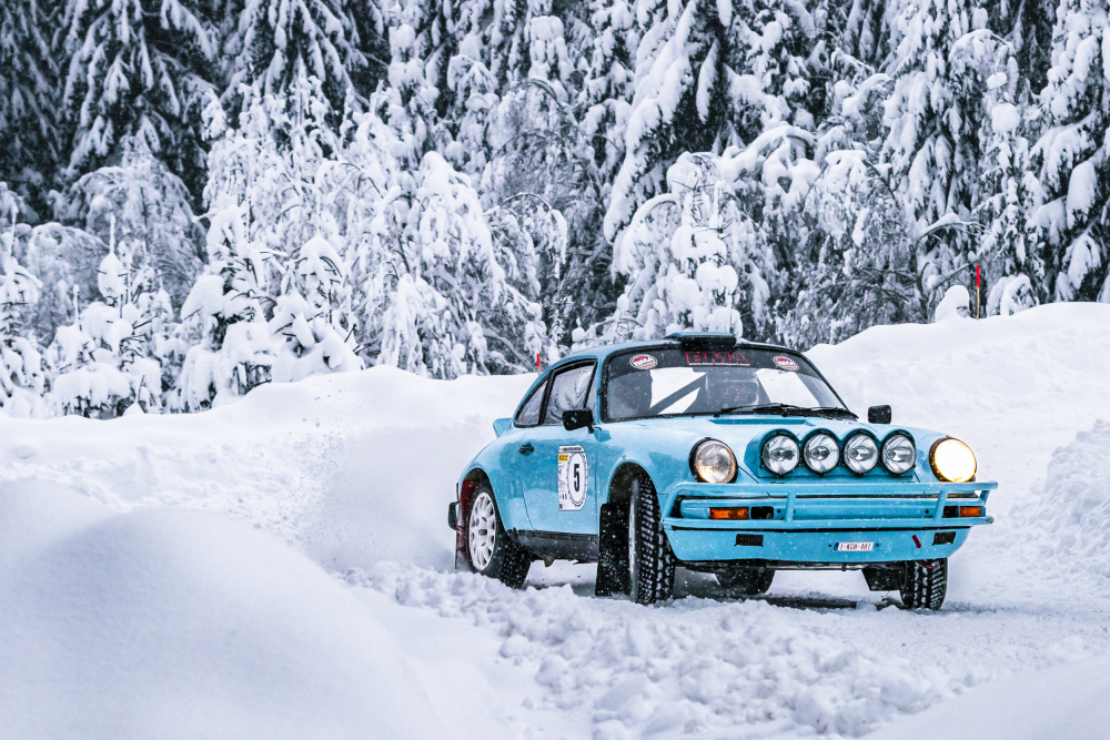 Classic Snow Rally by ATTILA SZABO — canvas wall art