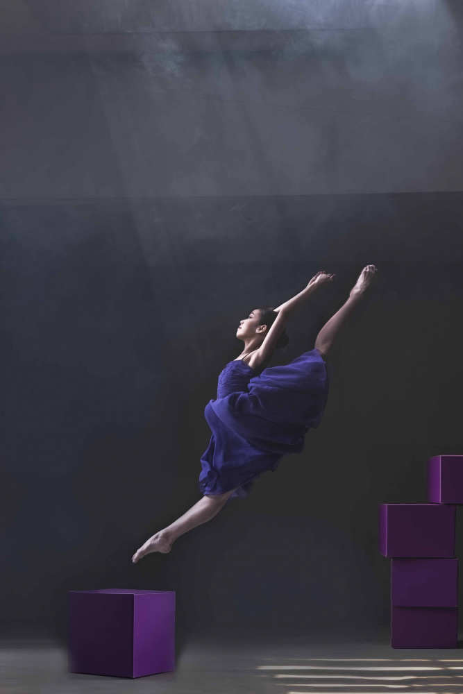 Dynamic Dance in Purple by Agus Adriana — canvas wall art