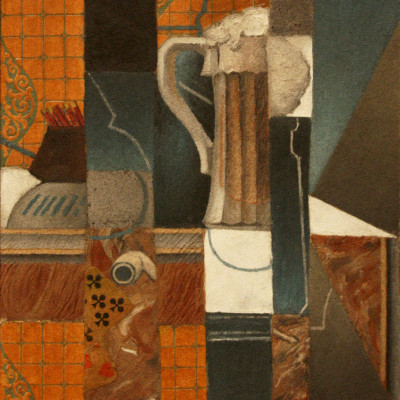 Playing Cards and Glass of Beer (1913)