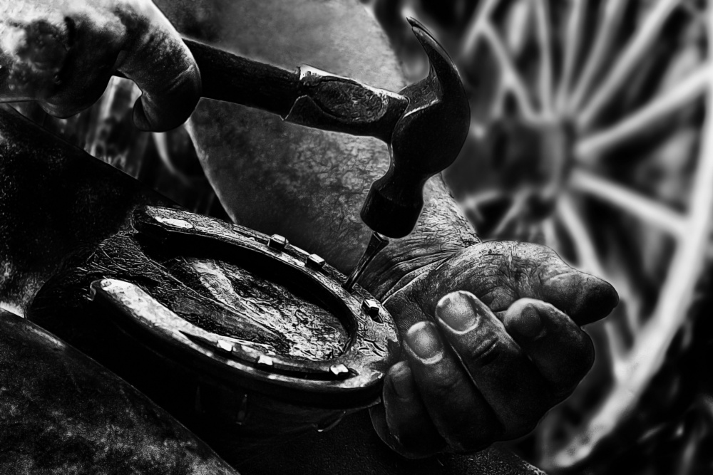 Traditional Farrier Work by Manu Allicot — canvas wall art