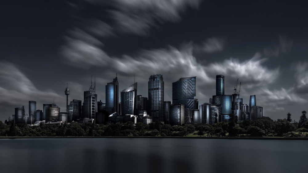Dark City Glow by R Suguri — canvas wall art