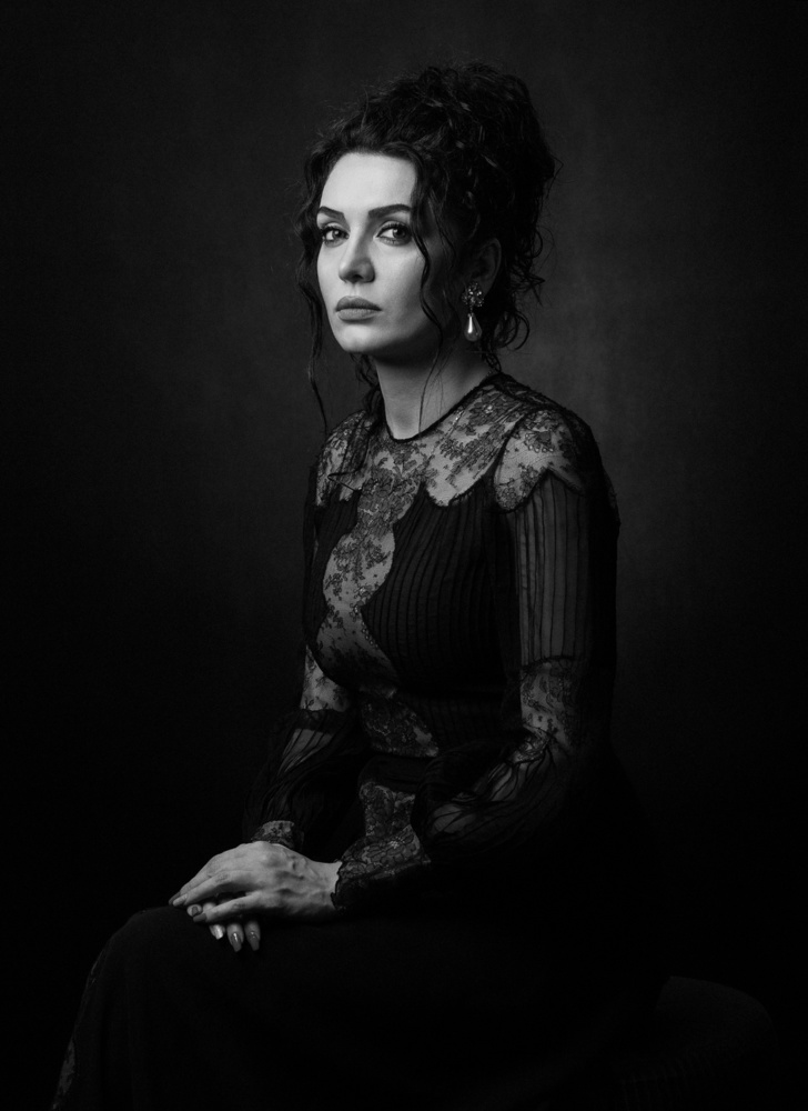 Elegant Woman Portrait by Mehdi Mokhtari — canvas wall art