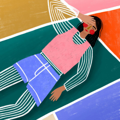 Vibrant Lady Resting