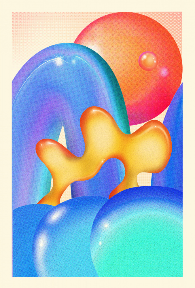 Colorful Fluid Shapes by The Art Concept — canvas wall art