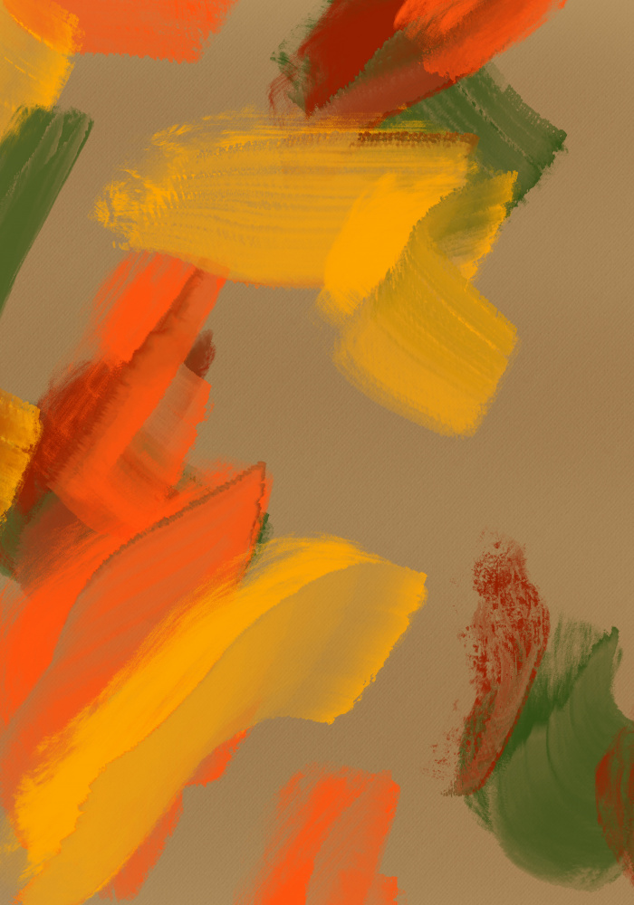 Autumn Brushstroke Abstract by Cesare Bellassai Art — canvas wall art