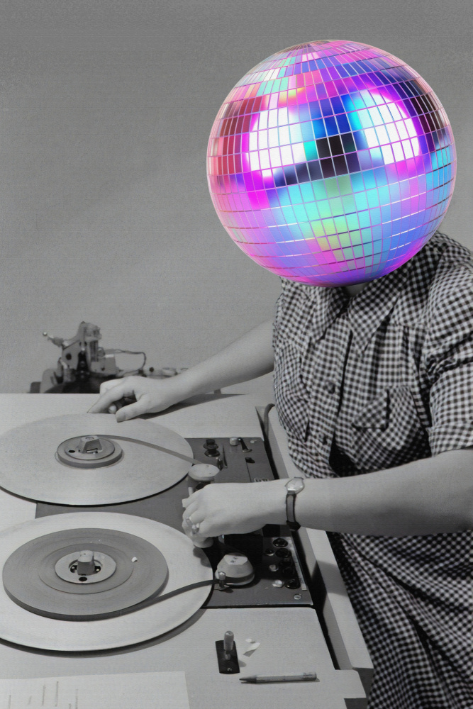 Disco Ball Operator by The Art Concept — canvas wall art