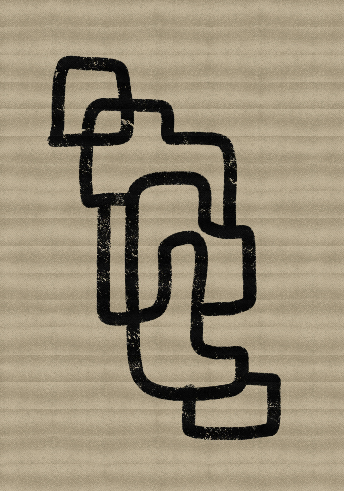Minimalist Looping Lines by Yuli Saputra — canvas wall art