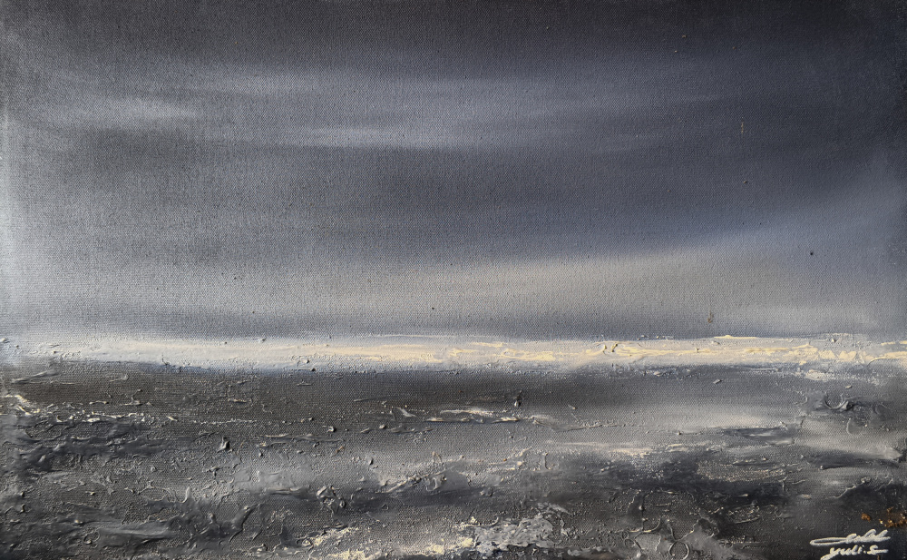 Dark Stormy Ocean by Yuli Saputra — canvas wall art
