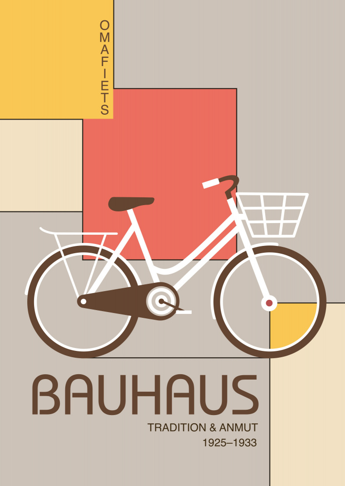 Bauhaus Bicycle Design by Fadil Roze — canvas wall art