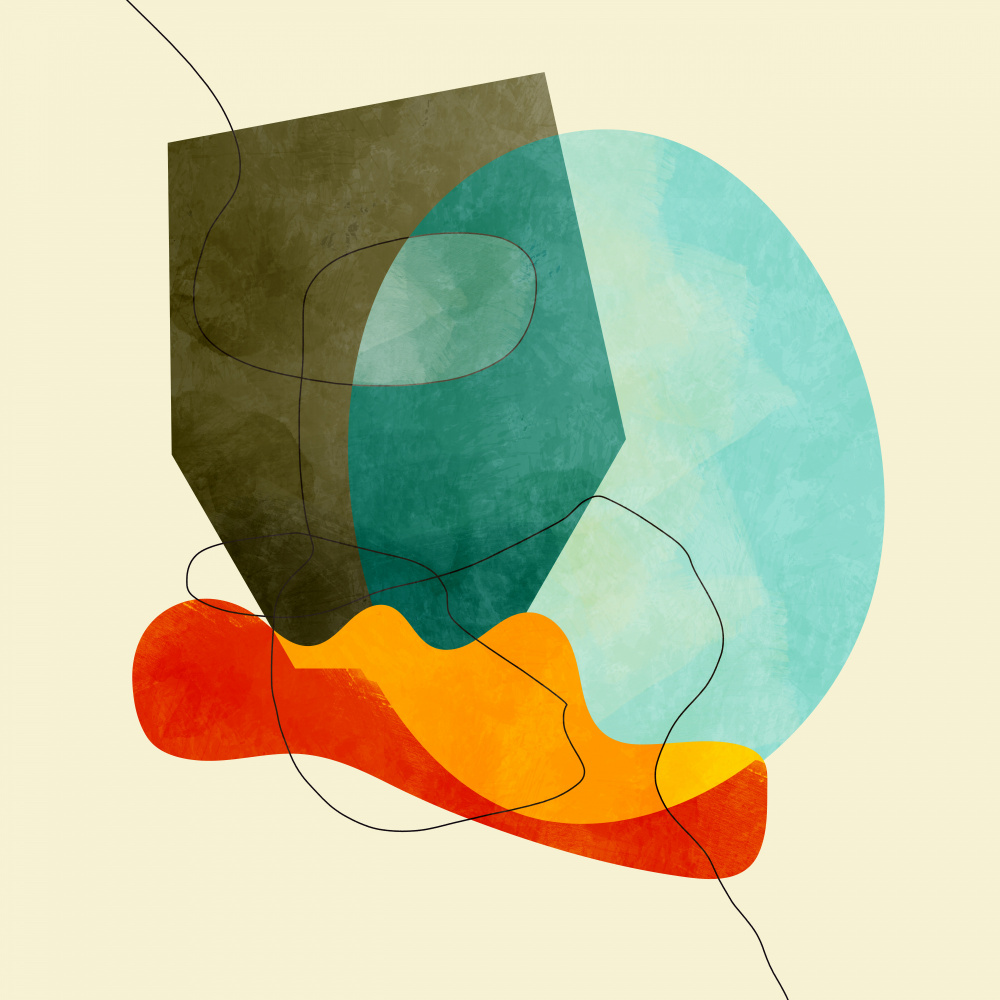 Shapes&lines Kopie by Ana Rut Bre — canvas wall art