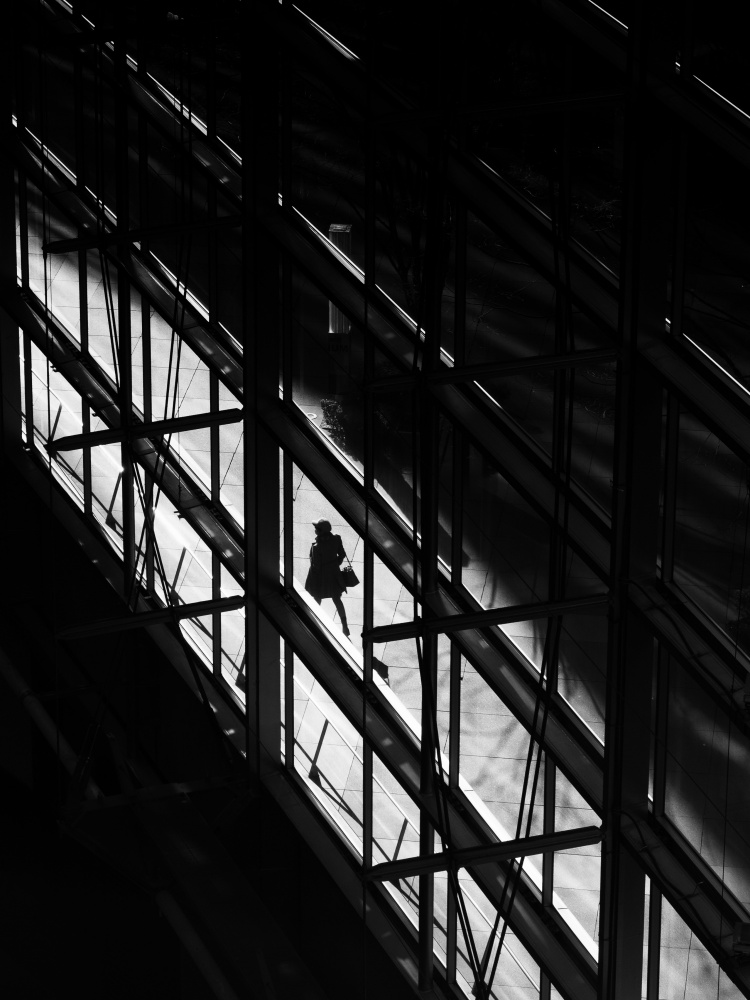 Modern Architecture Silhouette by Yoshie Makiya — canvas wall art