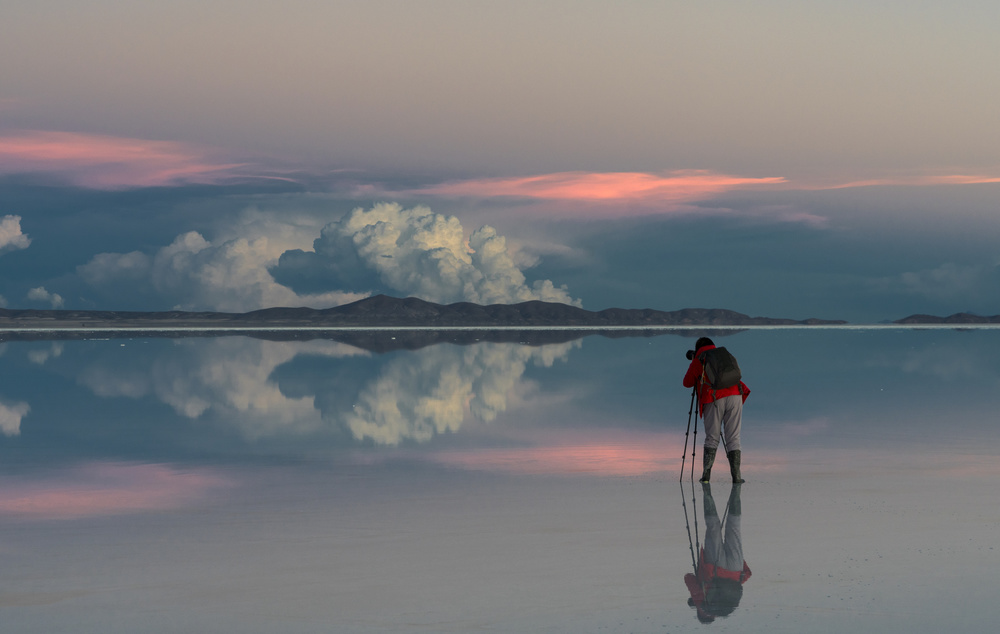 Mirrored Sky Photographer by James Yang — canvas wall art