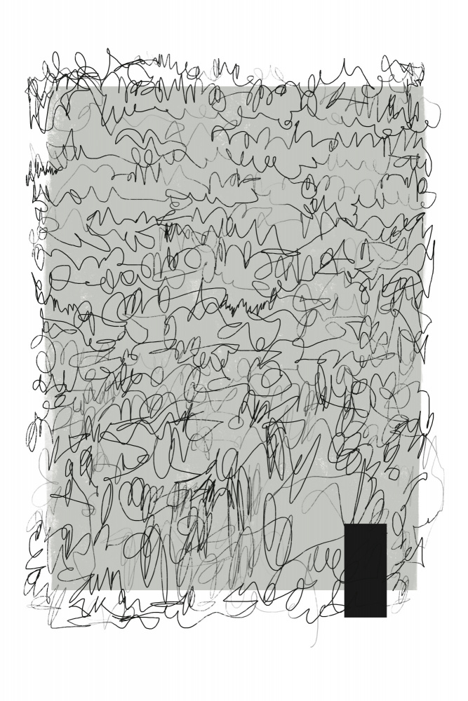 Intricate Scribbles On A Muted Background by uplusmestudio — canvas wall art