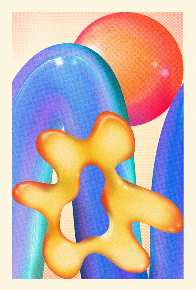 Vibrant Abstract Forms by The Art Concept — canvas wall art