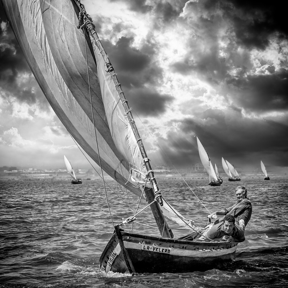 Dramatic Ocean Race by Angel Villalba — canvas wall art