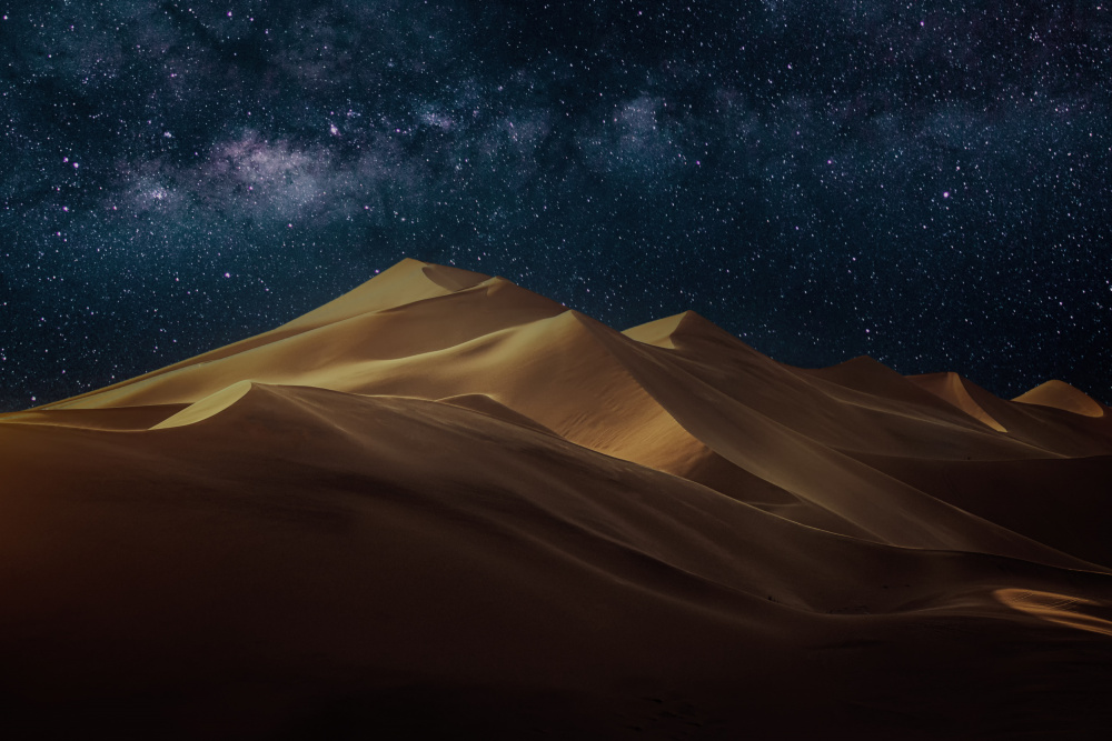 Starry Desert Dunes by Fabrizio Massetti — canvas wall art