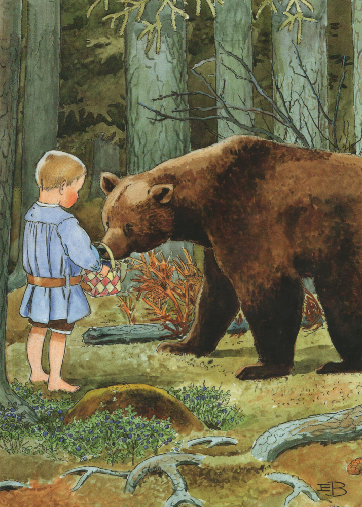 Mors Lilla Olle by Elsa Beskow — canvas wall art