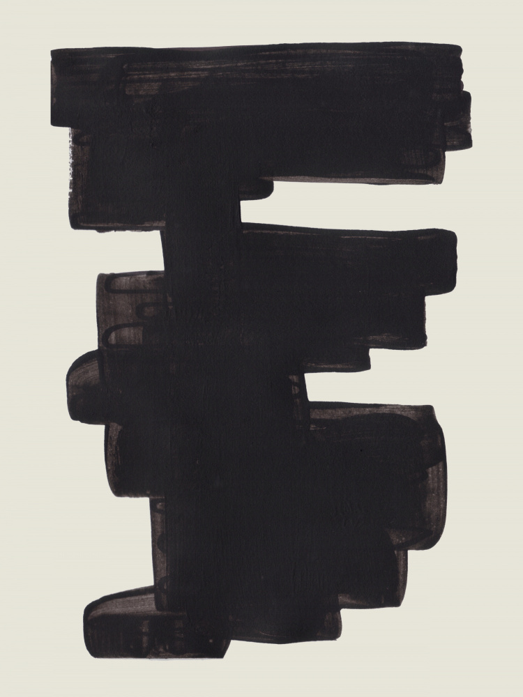 Abstract Black Brushstrokes by Ejaaz Haniff — canvas wall art