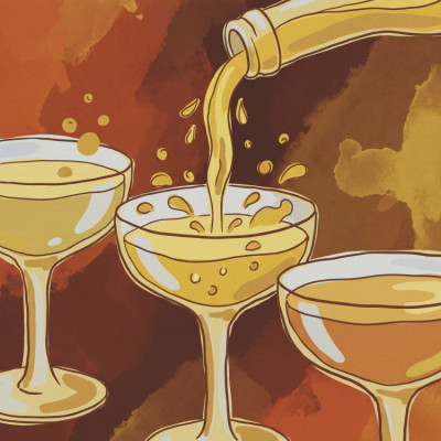 Pouring Coupe Champagne