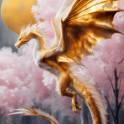 Moonlit Golden Dragon