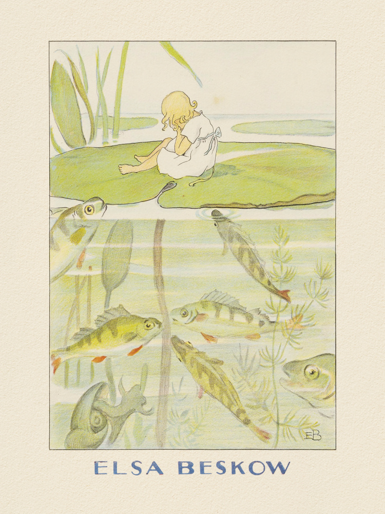 Tummelisa Näckrosbladet - Elsa Beskow Hc Andersen by Elsa Beskow &amp; Hc Andersen — canvas wall art