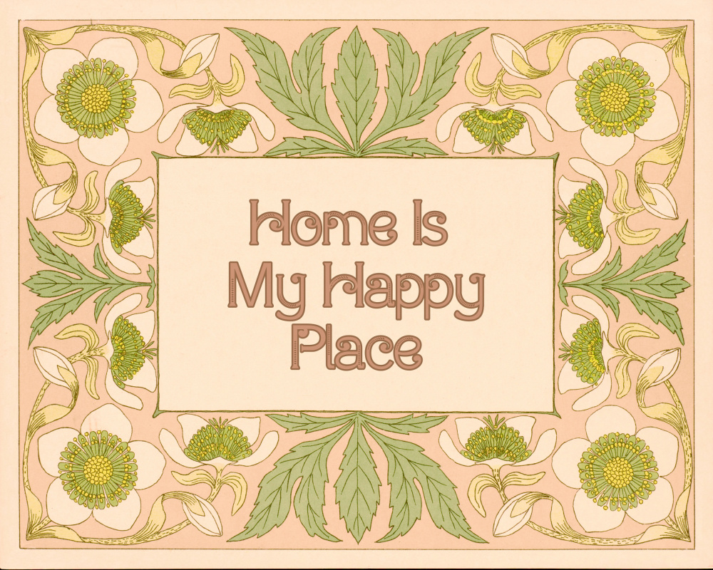 Home Is My Happy Place by Wild Violets — canvas wall art