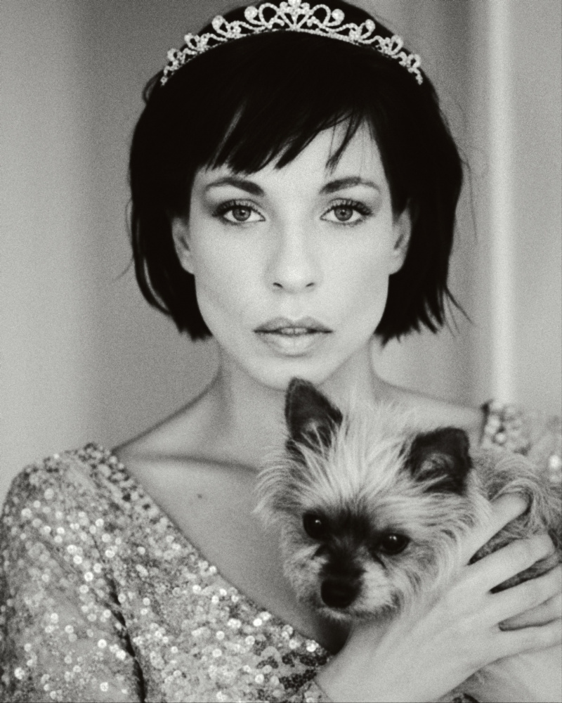 Elegant Princess with Dog by Steffen Lauterbach — canvas wall art