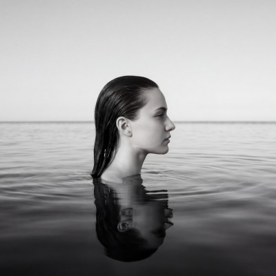 Woman In Water Reflection