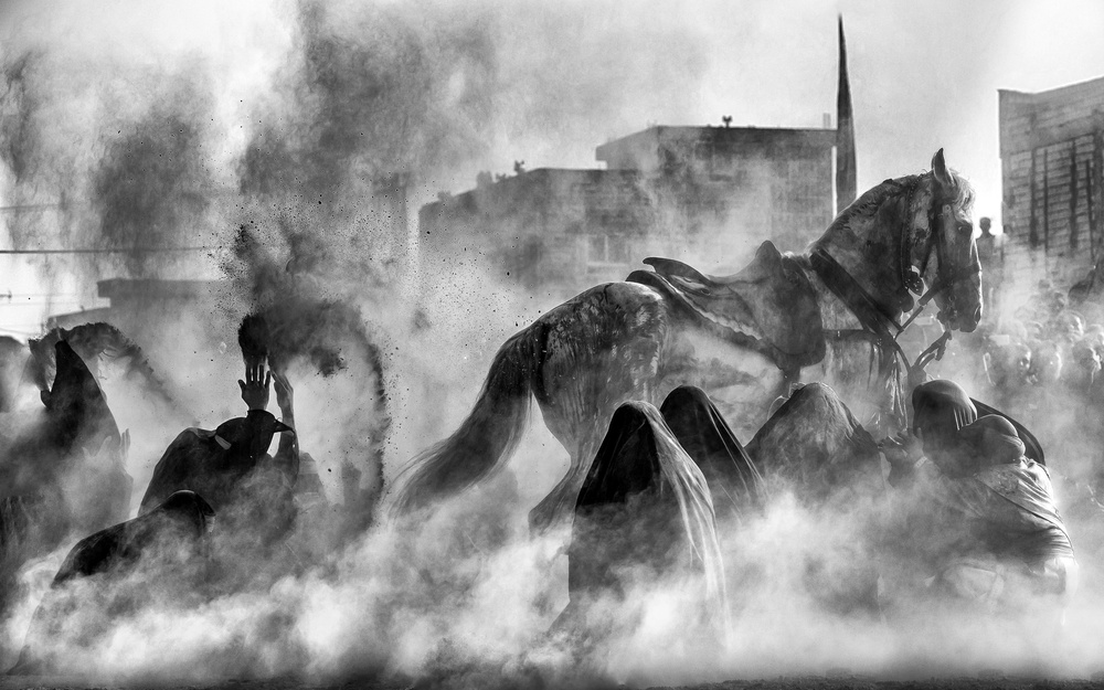 Dusty Horse Ceremony by Mohammadreza Momeni — canvas wall art