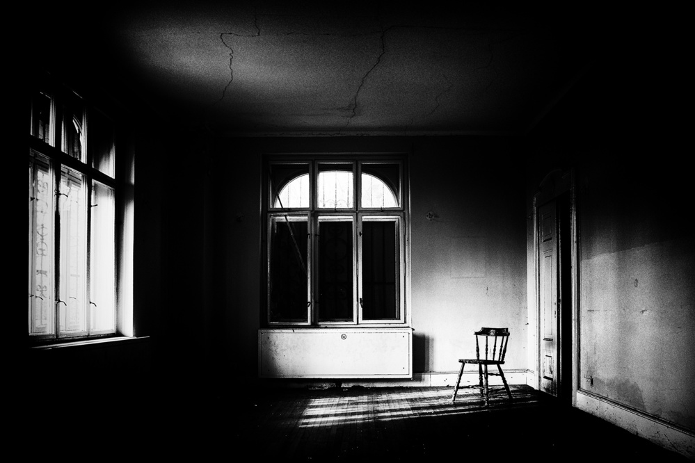 Lonely Chair Window by Samanta Krivec — canvas wall art