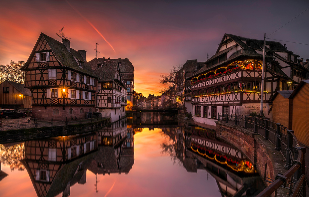 Colorful Canal Evening by Álvaro Pérez &amp Jose M. Pérez. Brothers — canvas wall art