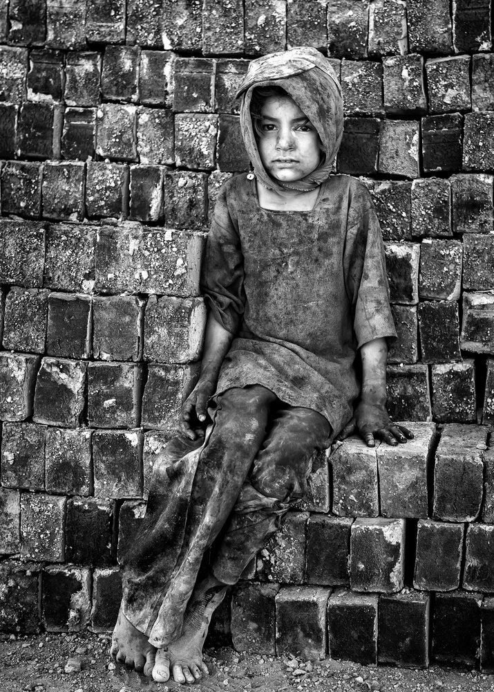 Gritty Child Portrait by Mohammadreza Momeni — canvas wall art