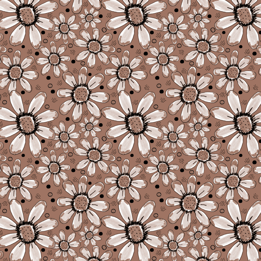 Earthy Floral Scatter by Michele Channell — canvas wall art
