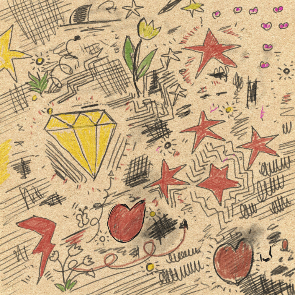 Playful Doodle Elements by Nicholas — canvas wall art