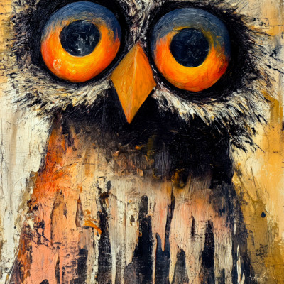 Intense Owl Gaze