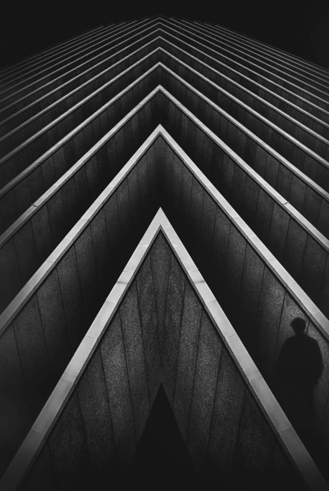 Angular Building Silhouette by Roxana Labagnara — canvas wall art