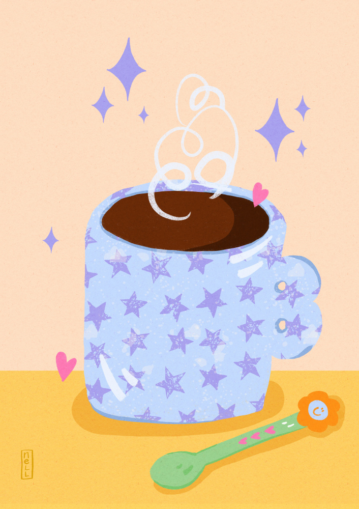 Starry Coffee Mug by Dirkie Nell — canvas wall art